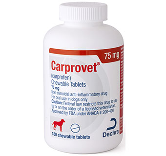 CARPROVET® (CARPROFEN) CHEWABLE TABLETS 75 MG 180/BOTTLE (RX)
