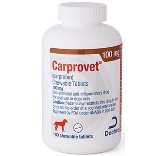 CARPROVET® (CARPROFEN) CHEWABLE TABLETS 100 MG 180/BOTTLE (RX)