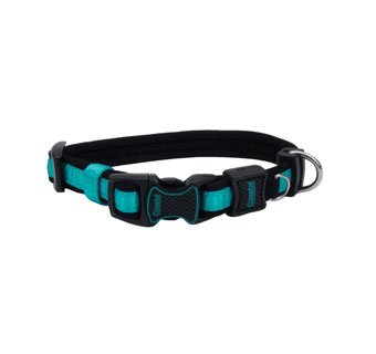 INSPIRE 15425 ADJUSTABLE DOG COLLAR 10 - 14 IN X 5/8 IN AQUA