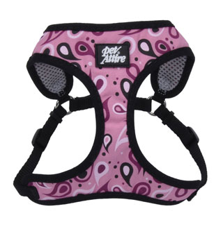 RIBBON 06663 ADJ HARNESS 5/8 IN X 19 - 23 IN PINK PAISLEY
