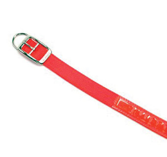 943 D-END REFLEXITE HUNTING DOG COLLAR NYLON HOT ORANGE 1 IN X 18 IN