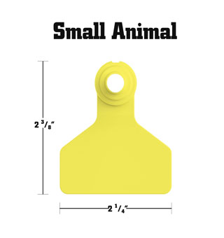 Z TAGS™ STOCKMAN 2-PIECE S ANIMAL FEM BLANK TAG WITH S MALE WHITE 25/PKG