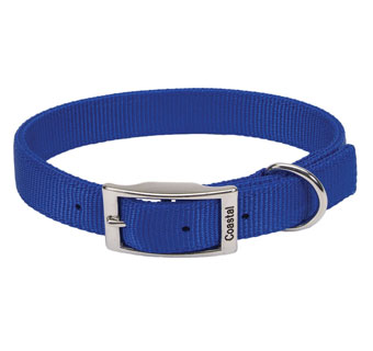 02901 DOUBLE-PLY DOG COLLAR NYLON 24 IN X 1 IN BLUE