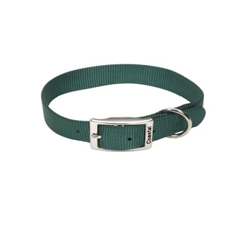00901 SINGLE-PLY DOG COLLAR NYLON 18 IN X 1 IN HUNTER GREEN