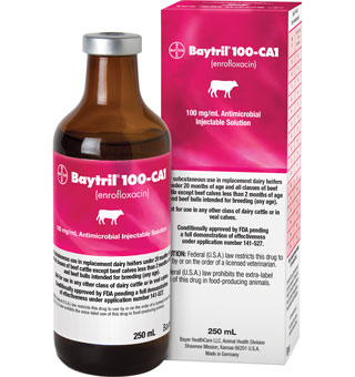 BAYTRIL® 100-CA1 INJECTABLE SOLUTION 250 ML 1/PKG