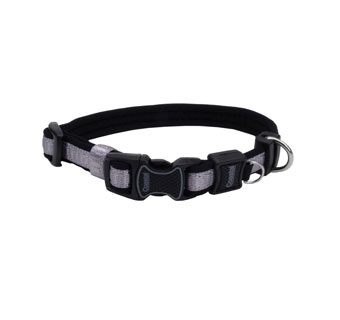 INSPIRE 15925 ADJUSTABLE DOG COLLAR 18 - 26 IN X 1 IN GRAY