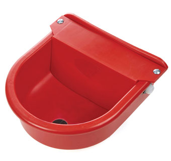 LITTLE GIANT® AUTOMATIC STOCK WATERER WITH DRAIN PLUG RED PLASTIC