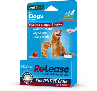 PLAQUE RE-LEASE® EASY PINCH TABLETS FOR DOGS 31/PKG