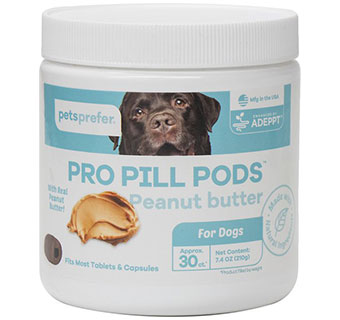 PETS PREFER® PRO PILL PODS™ FOR DOGS PEANUT BUTTER FLAVOR L 210 G JAR 30/PKG