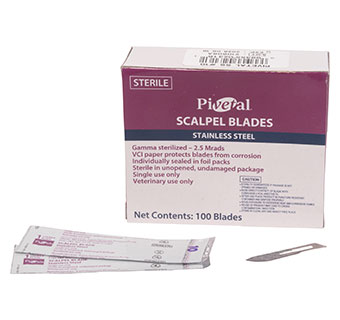 PIVETAL® SCALPEL BLADE SIZE 10 STAINLESS STEEL 100/PKG