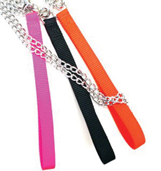 CL2040 CHAIN LEAD WITH NYLON HANDLE 48 IN X 5/8 IN 2 MM HOT ORANGE