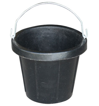 DOUBLE-TUF® ROUND RUBBER BUCKET 10 QT BLACK 1/PKG