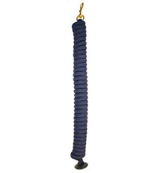 30R COTTON ROUND LUNGE LINE WITH STOPPER 25 FT NAVY