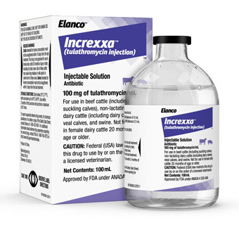 INCREXXA™(TULATHROMYCIN INJECTION) INJECTABLE SOLUTION 100 ML 1/PKG (RX)