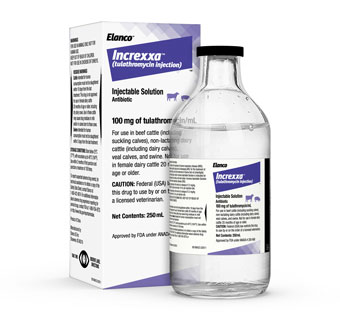 INCREXXA™(TULATHROMYCIN INJECTION) INJECTABLE SOLUTION 250 ML 1/PKG (RX)