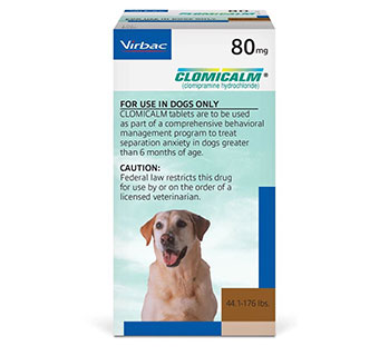 CLOMICALM® (CLOMIPRAMINE HYDROCHLORIDE) TABLETS FOR DOGS 80 MG 30/BOTTLE (RX)