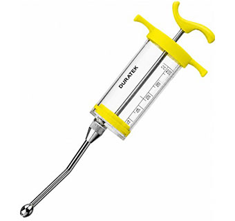 DURATEK® NYLON SYRINGE YELLOW FEEDING NOZZLE 100 CC 1/PKG