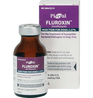 PIVETAL® FLUROXIN™ (ENROFLOXACIN) INJECTION FOR DOGS 2.27% 20 ML 1/PKG (RX)