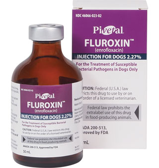 PIVETAL® FLUROXIN™ (ENROFLOXACIN) INJECTION FOR DOGS 2.27% 50 ML 1/PKG (RX)