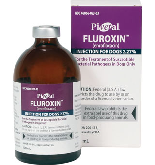 PIVETAL® FLUROXIN™ (ENROFLOXACIN) INJECTION FOR DOGS 2.27% 100 ML 1/PKG (RX)