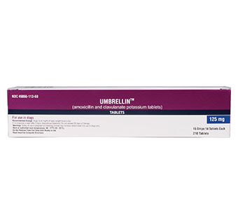 PIVETAL® UMBRELLIN (AMOXICILLIN & CLAVULANATE POTASSIUM) TABLETS 125MG 210/PKG