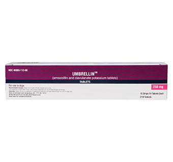 PIVETAL® UMBRELLIN (AMOXICILLIN & CLAVULANATE POTASSIUM) TABLETS 250MG 210/PKG
