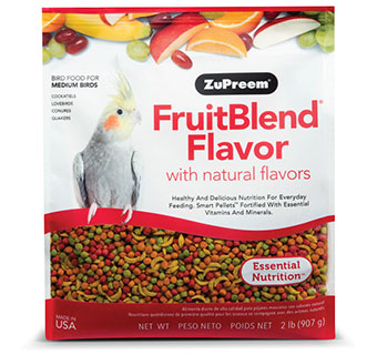 ZUPREEM® FRUITBLEND® FLAVOR W/ NATURAL FLAVORS BIRD FOOD MED BIRDS 2LB 1/PKG