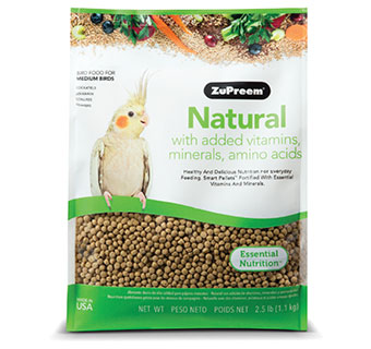ZUPREEM® NATURAL BIRD FOOD FOR MEDIUM BIRDS 2.5LB 1/PKG