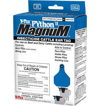 PYTHON®II MAGNUM™ INSECTICIDE CATTLE EAR TAG 20/PKG