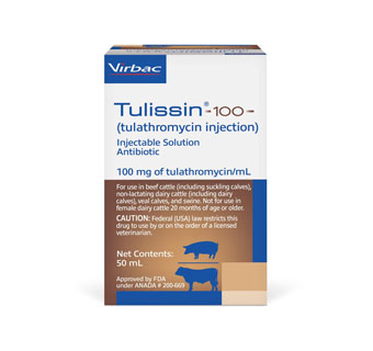 TULISSIN® 100 TULATHROMYCIN INJECTION 100 MG INJECTABLE SOLUTION 50 ML 1/PKG