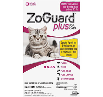 ZOGUARD® PLUS FOR CATS (1.5 LBS AND UP) 3/PKG