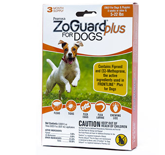 ZOGUARD® PLUS FOR DOGS (5-22 LBS) 3/PKG