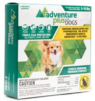 ADVENTURE™ PLUS FOR DOGS 3-10 LBS 4/PKG