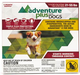 ADVENTURE™ PLUS FOR DOGS 21-55 LBS 4/PKG