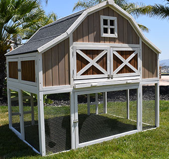 RUGGED RANCH OMAHA CHICKEN COOP BROWN 2 TONE SET (INCLUDES MULTIPLE ITEMS)