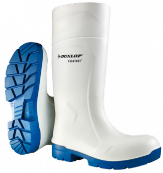 DUNLOP® FOODPRO PUROFORT MULTIGRIP SAFETY BOOTS BLUE & WHITE SZ 15 1 PAIR/PKG