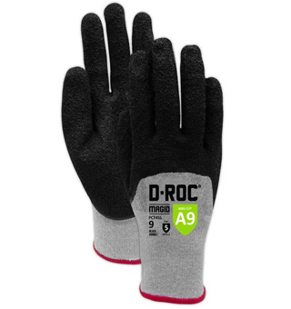 MAGID® D-ROC® BLACK HORNET™ PCT455 18 GAUGE (CUT LEVEL A9) WORK GLOVES SIZE 8