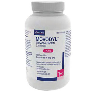 MOVODYL™ (CARPROFEN) CHEWABLE TABLETS 75 MG 60/BOTTLE