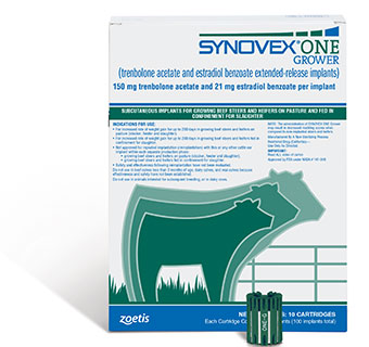 SYNOVEX® ONE GROWER CATTLE GROWTH IMPLANT 10 X 10 DOSE