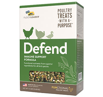 FLOCKLEADER® DEFEND FUNCTIONAL POULTRY TREAT FOR IMMUNE SUPPORT 1.5 LB 1/PKG