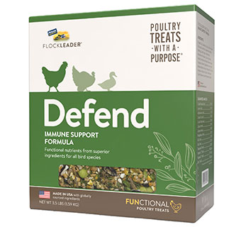 FLOCKLEADER® DEFEND FUNCTIONAL POULTRY TREAT FOR IMMUNE SUPPORT 3.5 LB 1/PKG