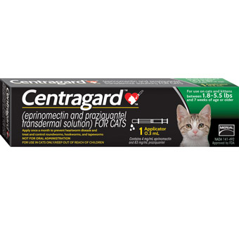 CENTRAGARD CAT GREEN 1.8-5.5 LB 10X1DS (RX) (SOLD IN HAWAII ONLY)
