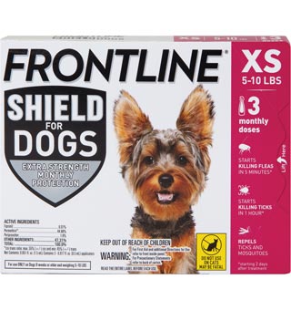 FRONTLINE SHIELD K9 5-10LB PINK 10X3DS (SOLD IN HAWAII ONLY)