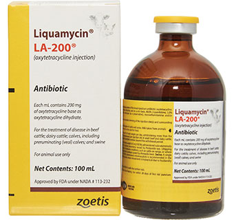 LIQUAMYCIN® LA-200® (OXYTETRACYCLINE) INJECTION 200 MG/ML 100 ML 1/PKG (RX)