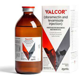 VALCOR™ (DORAMECTIN AND LEVAMISOLE INJECTION) 500 ML 1/PKG (RX)