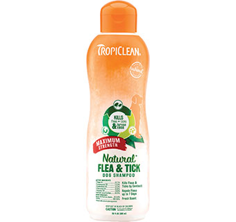 TROPICLEAN® NATURAL FLEA & TICK MAXIMUM STRENGTH SHAMPOO FOR DOGS 20 OZ 1/PKG