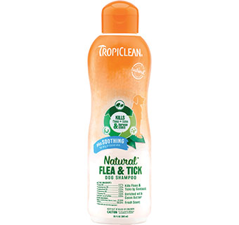 TROPICLEAN® NATURAL FLEA & TICK SOOTHING SHAMPOO FOR DOGS 20 OZ 1/PKG