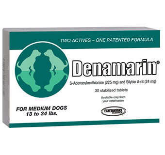 DENAMARIN® LIVER HEALTH SUPPLEMENT TABLETS MEDIUM DOG 225 MG 30/BOX