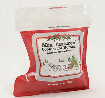 MRS. PASTURES® COOKIES FOR HORSES CHRISTMAS STOCKING 8 OZ 1/PKG