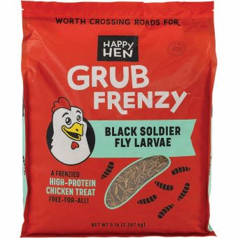 HAPPY HEN™ GRUB FRENZY™ BLACK SOLDIER FLY LARVAE GLOBALLY SOURCED 5 LB 1/PKG
